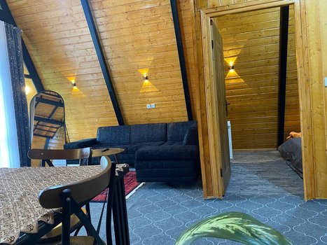 کلبه دوخوابه شب های سوئیس - پذیرایی