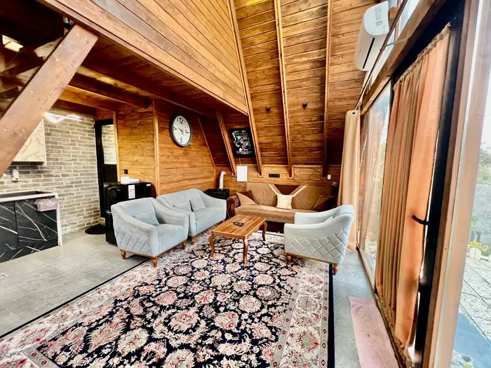 کلبه یک خوابه سوئیسی جکوزی دار الیش