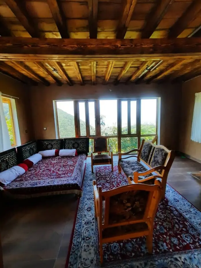 کلبه دوخوابه جنگلی طبیعت 2 - سالن