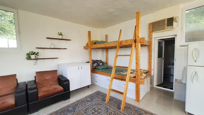 کلبه فلت جنگلی تپه سبز