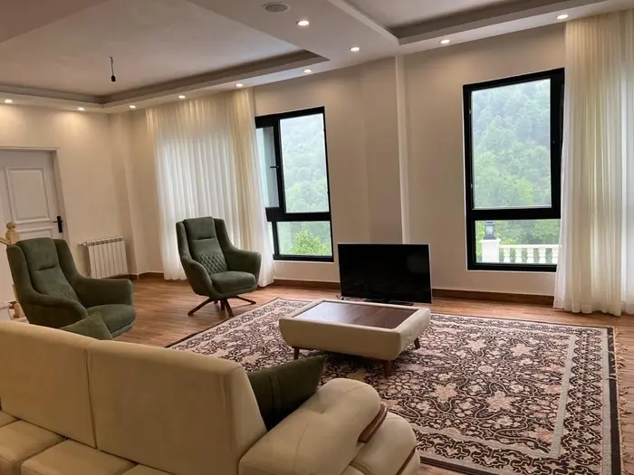 ویلا دوخوابه جنگلی استخردار آبگرم آرشام