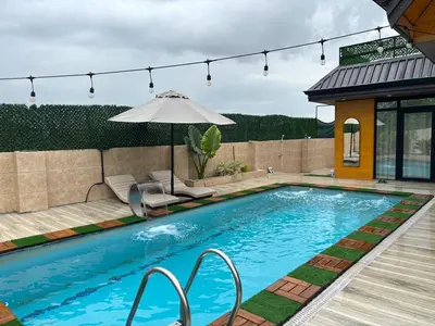 ویلا سه خوابه سوئیسی استخردار آبگرم پوریائی