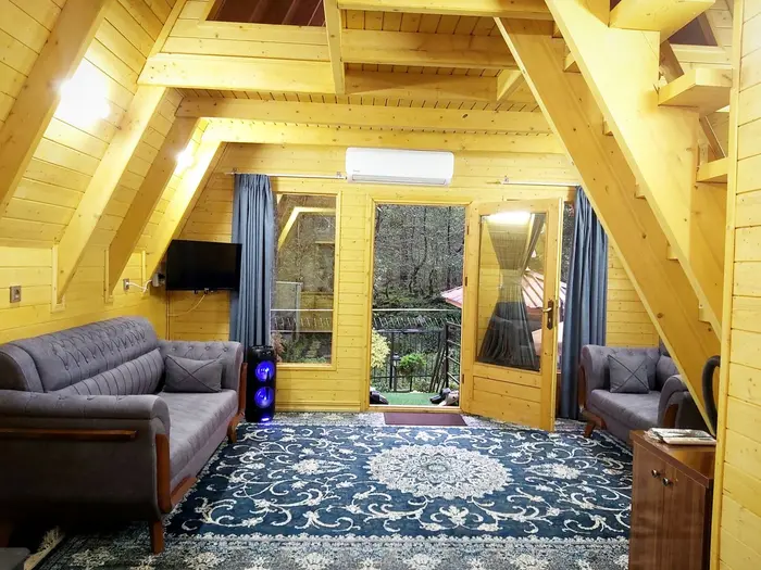 کلبه یک خوابه  جکوزی دار بیشه