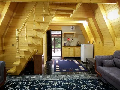 کلبه یک خوابه  جکوزی دار بیشه