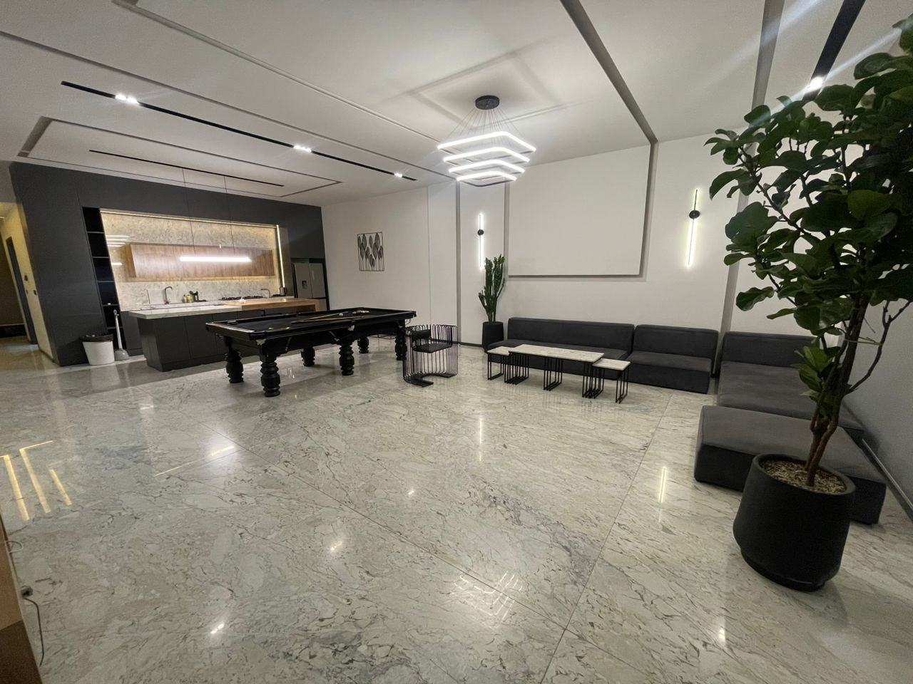 ویلا سه خوابه استخردار آبگرم ناظریه 8 - پذیرایی و آشپزخانه