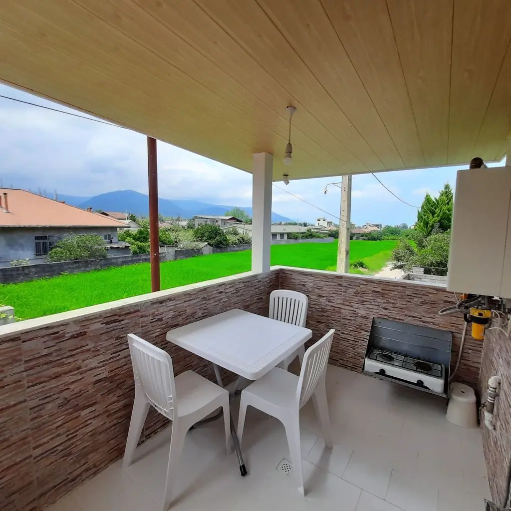 سوئیت دوخوابه شالیزار 9 - بالکن اقامتگاه با این ویوی زیبای شالیزار از فصل بهار تا اواسط فصل تابستان است