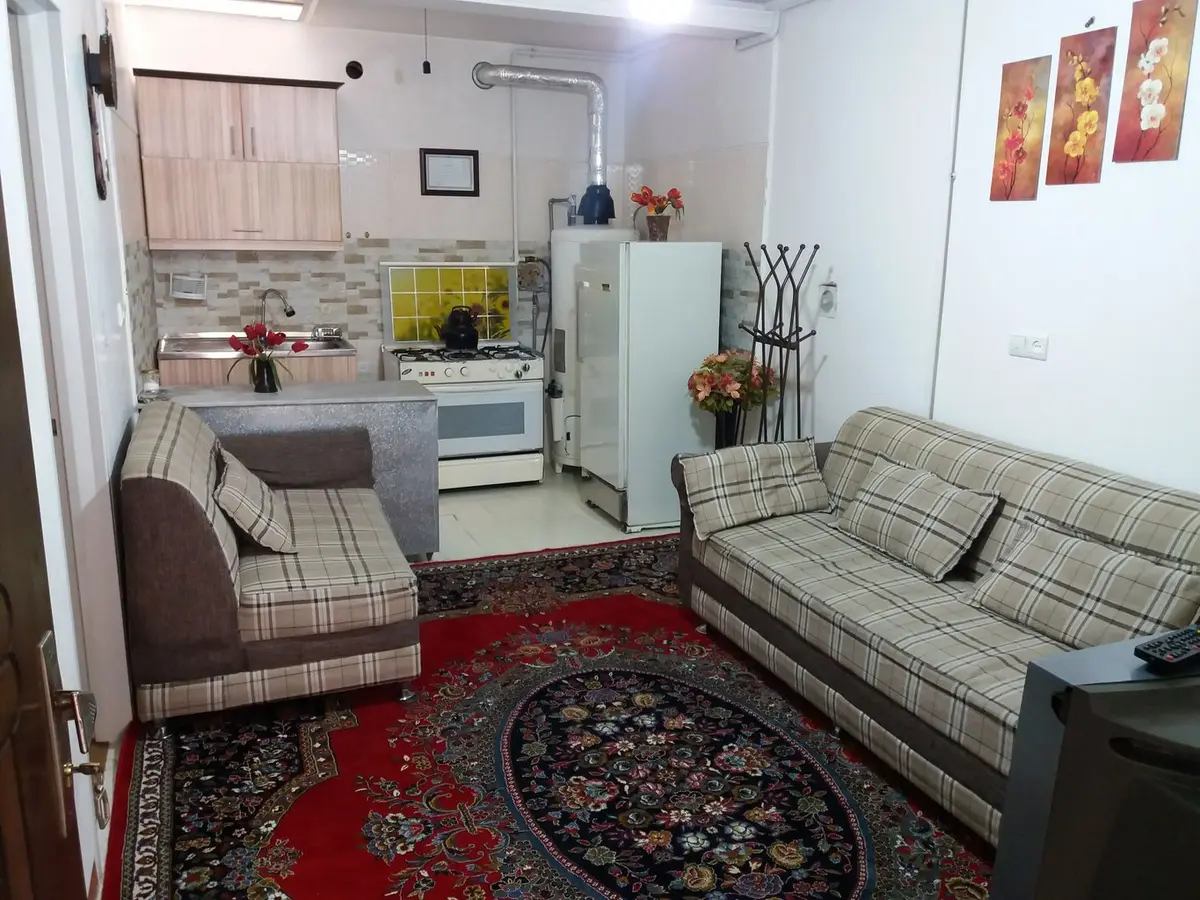 آپارتمان یک خوابه حمید 103 - نمایی از پذیرایی و آشپزخانه