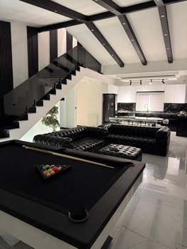 ویلا سه خوابه جکوزی دار بلک اند وایت - سالن