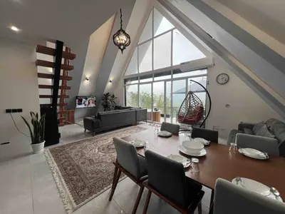 کلبه سه خوابه استخردار آبگرم تراس