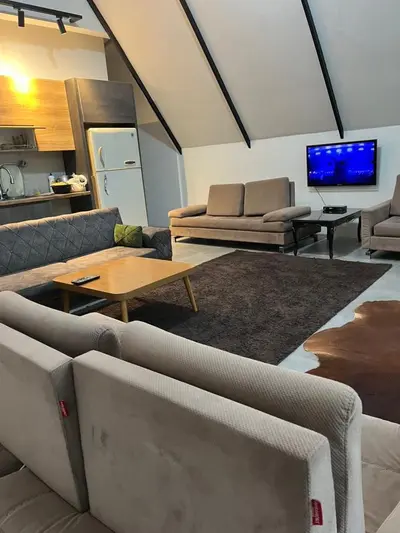 کلبه دوخوابه سوئیسی کنار رود