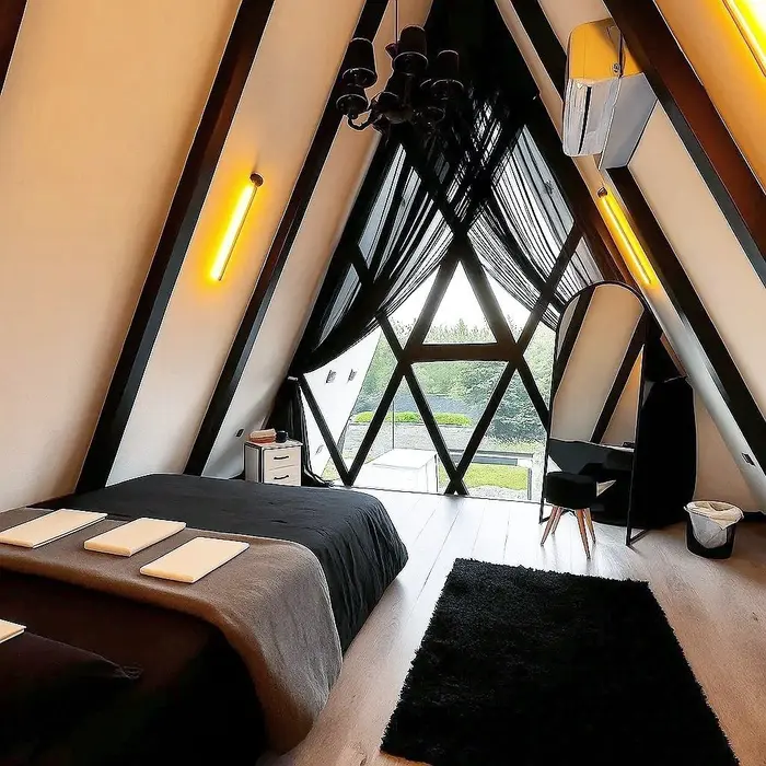 کلبه دوخوابه سوئیسی استخردار آبگرم گل مریم