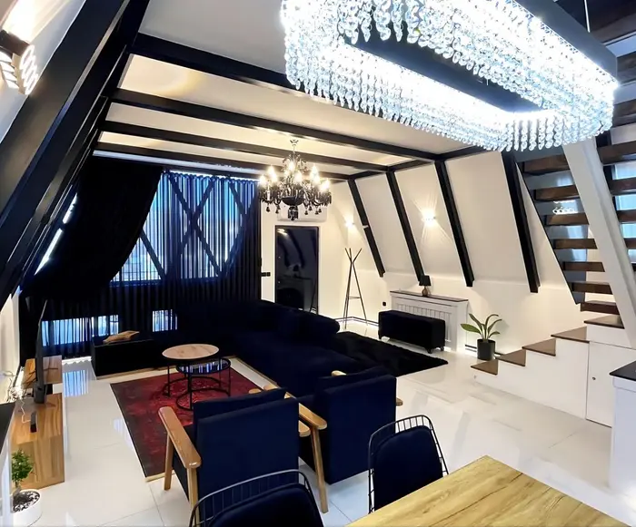 کلبه دوخوابه سوئیسی استخردار آبگرم گل مریم