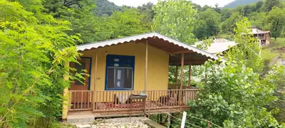 کلبه یک خوابه چوبی جنگلی کتیبه 3