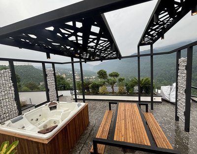 ویلا دوخوابه جنگلی استخردار آبگرم دینارسرا