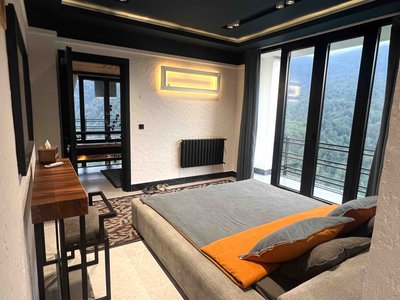 ویلا دوخوابه جنگلی استخردار آبگرم دینارسرا