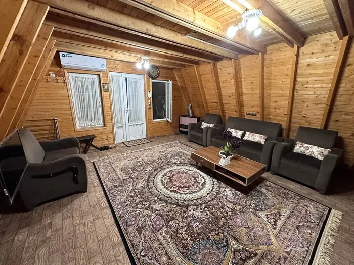 کلبه دوخوابه چوبی نوین