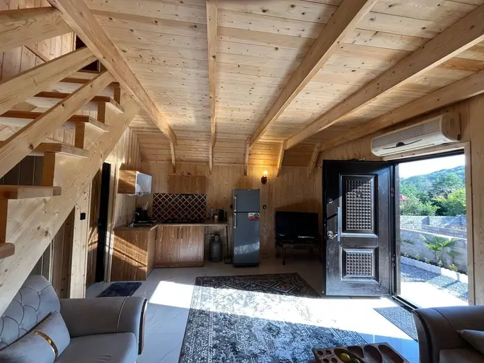 کلبه دوخوابه جنگلی دوبلکس کاژه