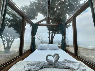 کلبه اکولاژ سقف شیشه ای طلوع دیزه