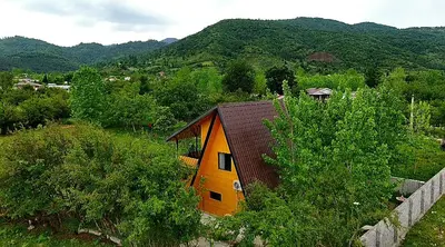 کلبه دوخوابه جنگلی سوئیسی جکوزی دار هاریکا