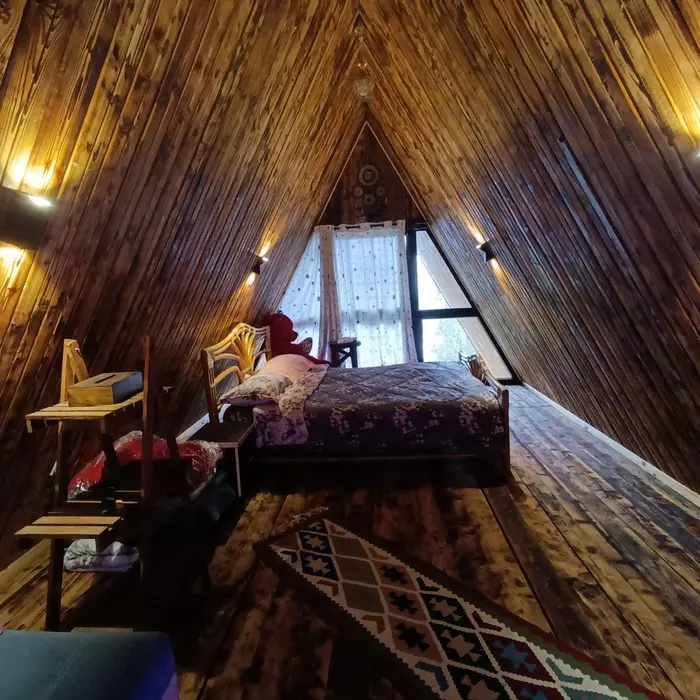 کلبه یک خوابه چوبی ارم