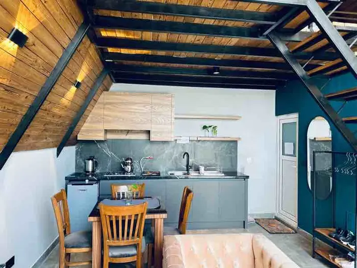 کلبه یک خوابه سوئیسی لونا واحد باران - آشپزخانه