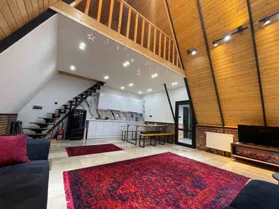 ویلا دوخوابه سوئیسی استخردار آبگرم پناه