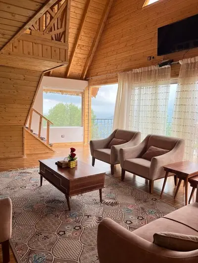 کلبه دوخوابه جنگلی جکوزی دار بارگاه