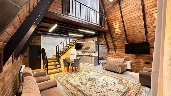 کلبه دوخوابه سوئیسی دوبلکس لونا - سالن پذیرایی