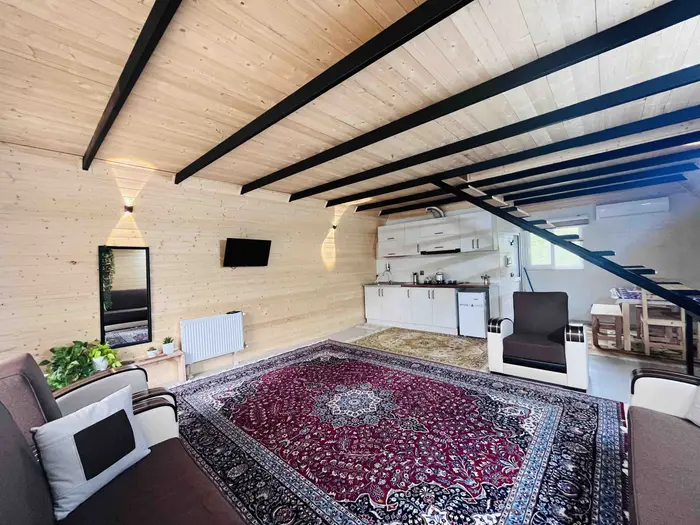 کلبه دوخوابه دوبلکس چوبی رها - انتخاب عنوان تصویر