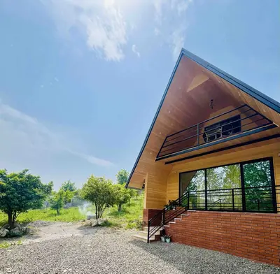 کلبه دوخوابه دوبلکس چوبی رها