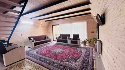 کلبه دوخوابه دوبلکس چوبی رها