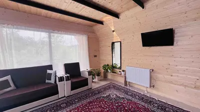 کلبه دوخوابه دوبلکس چوبی رها