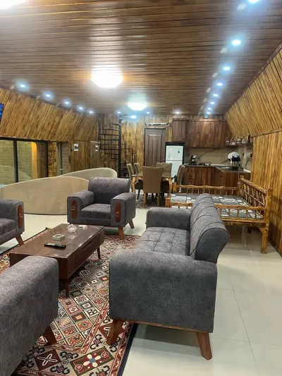 کلبه دوخوابه سوئیسی استخردار آبگرم سوشیال