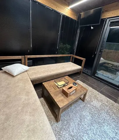 کلبه یک خوابه جکوزی دار شیشه ایی