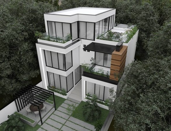 ویلا سه خوابه تریپلکس استخردار ارکیده - 3dنما