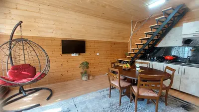 کلبه دوخوابه سوئیسی دوبلکس جکوزی دار آجری