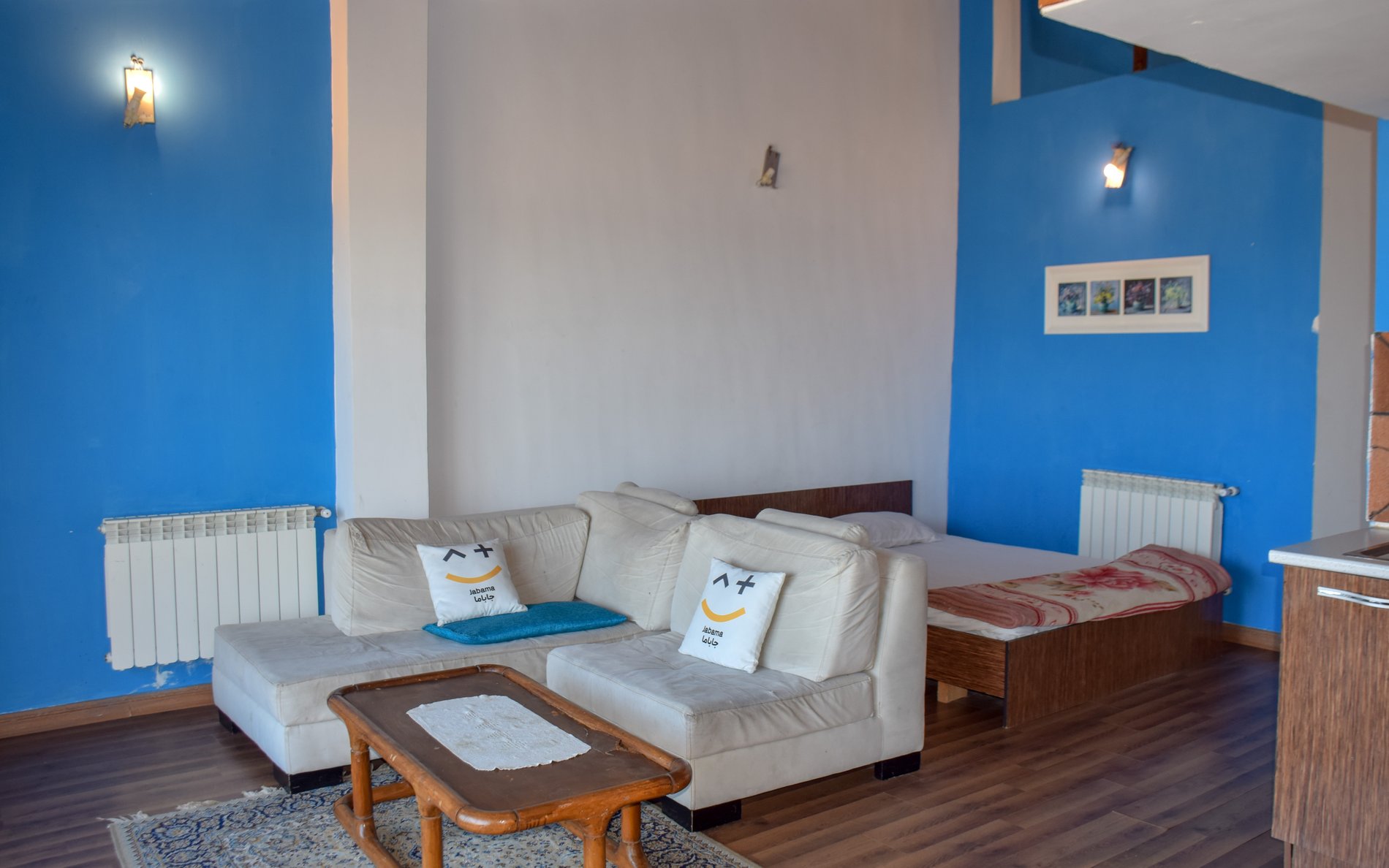 یک خوابه ساحلی شمعدونی آبی