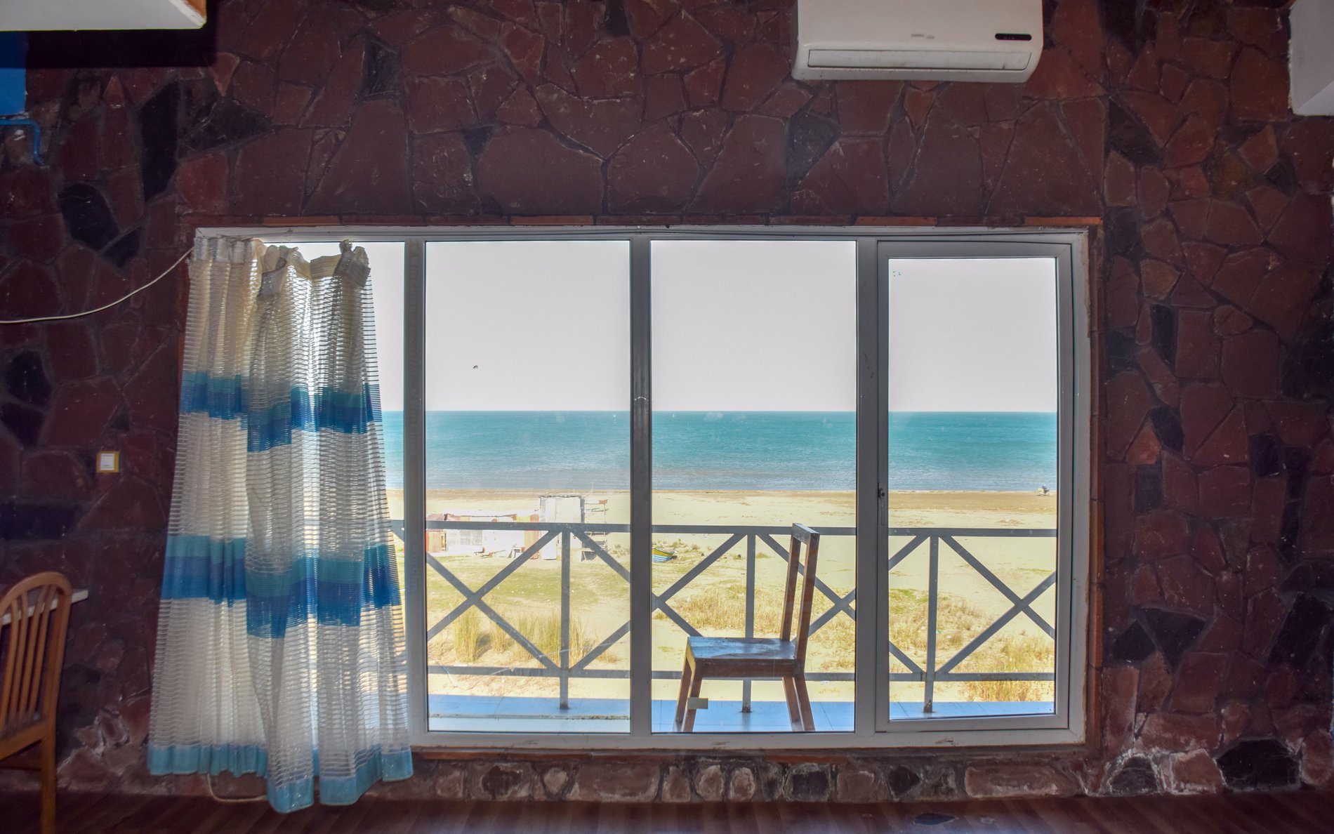 یک خوابه ساحلی شمعدونی آبی