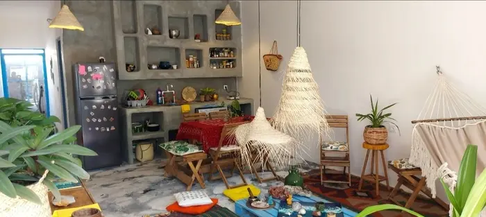 دوخوابه خانه ماه - پذیرایی و آشپزخانه