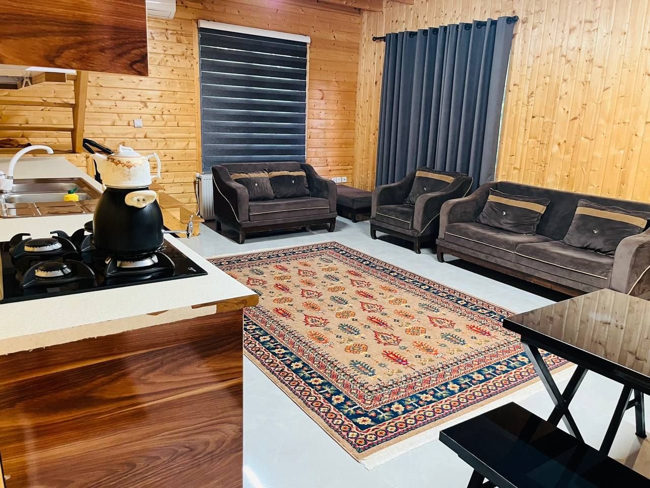 دوبلکس دوخوابه چوبی رودخانه 2