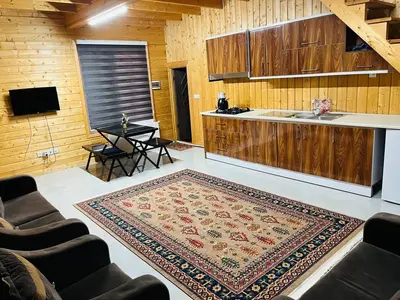 کلبه دوبلکس دوخوابه چوبی رودخانه 2