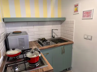 آپارتمان یک خوابه ملافه سفید دوپامین