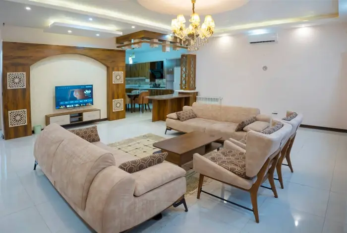 ویلا سه خوابه استخردار آبگرم تلکابین - پذیرایی 